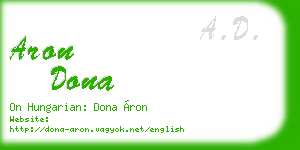 aron dona business card